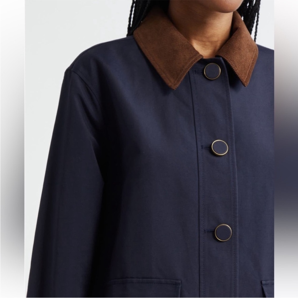 Veronica Beard Arlen Corduroy Trim Dickey Jacket - Picture 2 of 7